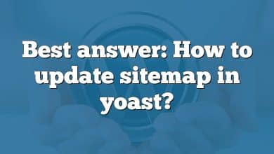 Best answer: How to update sitemap in yoast?