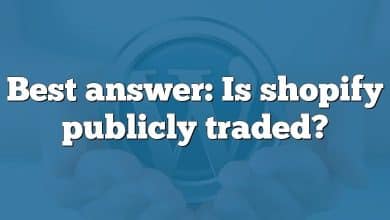 Best answer: Is shopify publicly traded?