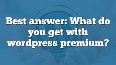 Best answer: What do you get with wordpress premium?
