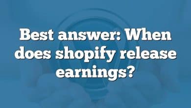 Best answer: When does shopify release earnings?