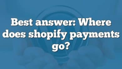 Best answer: Where does shopify payments go?