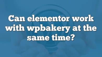 Can elementor work with wpbakery at the same time?