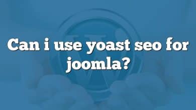 Can i use yoast seo for joomla?