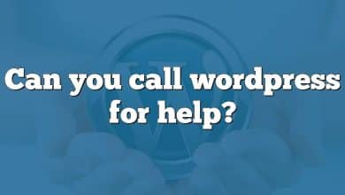 Can you call wordpress for help?