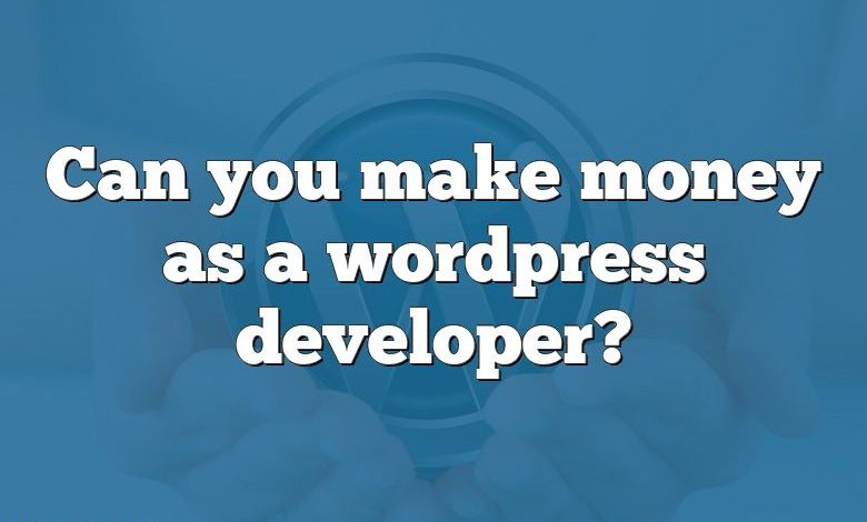 Can you make money as a wordpress developer?