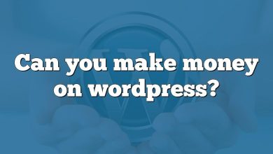 Can you make money on wordpress?