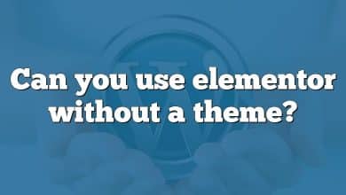 Can you use elementor without a theme?