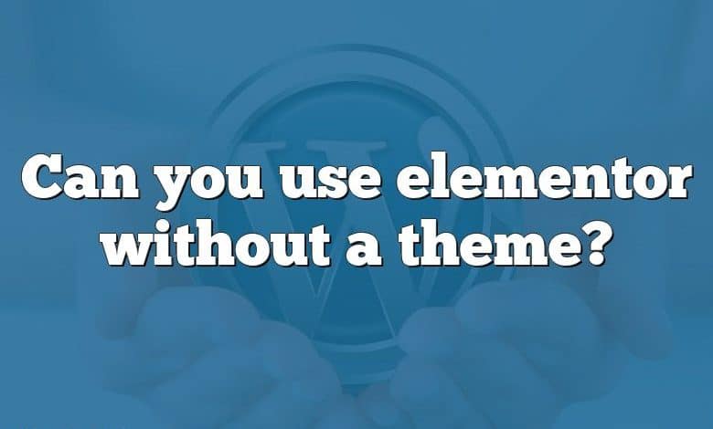 Can you use elementor without a theme?