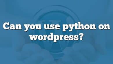 Can you use python on wordpress?