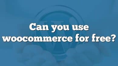 Can you use woocommerce for free?