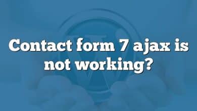 Contact form 7 ajax is not working?