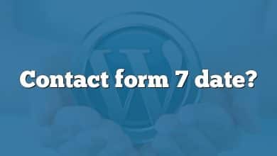 Contact form 7 date?