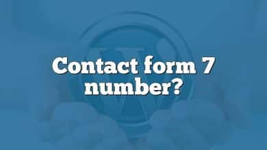 Contact form 7 number?