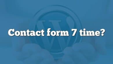 Contact form 7 time?