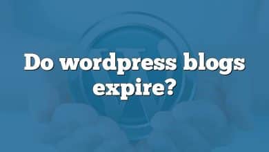 Do wordpress blogs expire?