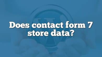 Does contact form 7 store data?