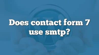 Does contact form 7 use smtp?