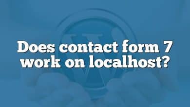 Does contact form 7 work on localhost?