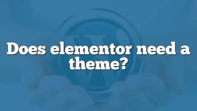 Does elementor need a theme?