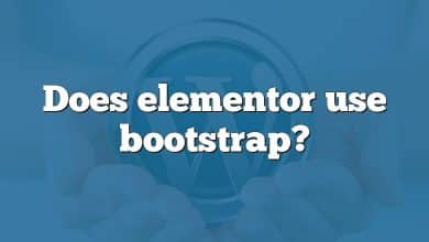 Does elementor use bootstrap?