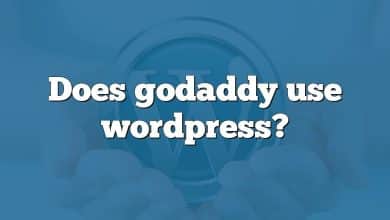 Does godaddy use wordpress?