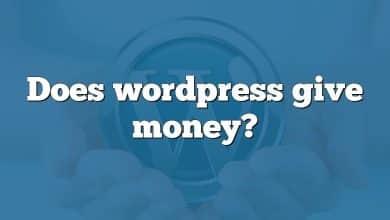 Does wordpress give money?