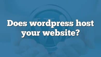 Does wordpress host your website?