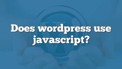 Does wordpress use javascript?