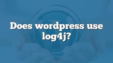 Does wordpress use log4j?