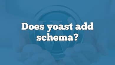 Does yoast add schema?