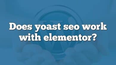 Does yoast seo work with elementor?