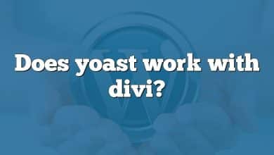 Does yoast work with divi?