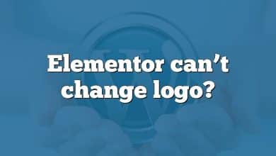 Elementor can’t change logo?