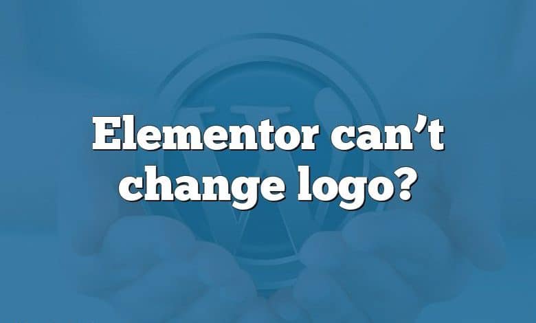 Elementor can’t change logo?