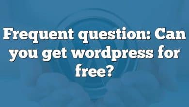 Frequent question: Can you get wordpress for free?