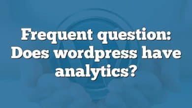 Frequent question: Does wordpress have analytics?