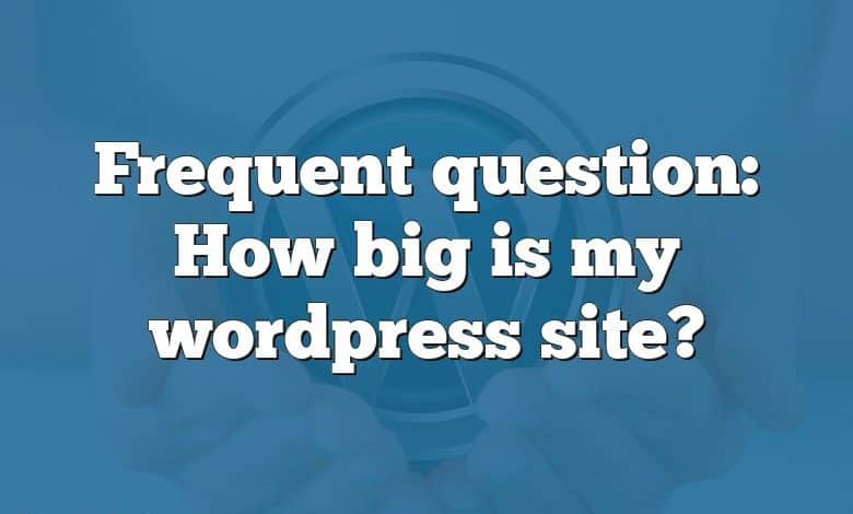 Frequent question: How big is my wordpress site?