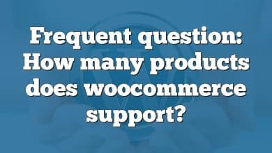 Frequent question: How many products does woocommerce support?