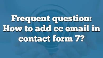 Frequent question: How to add cc email in contact form 7?