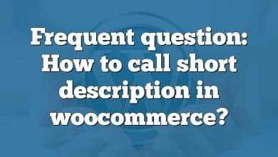 Frequent question: How to call short description in woocommerce?