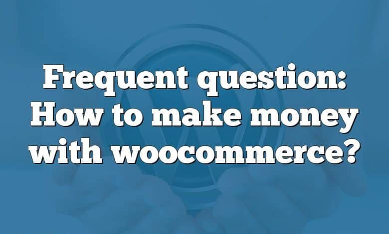 Frequent question: How to make money with woocommerce?