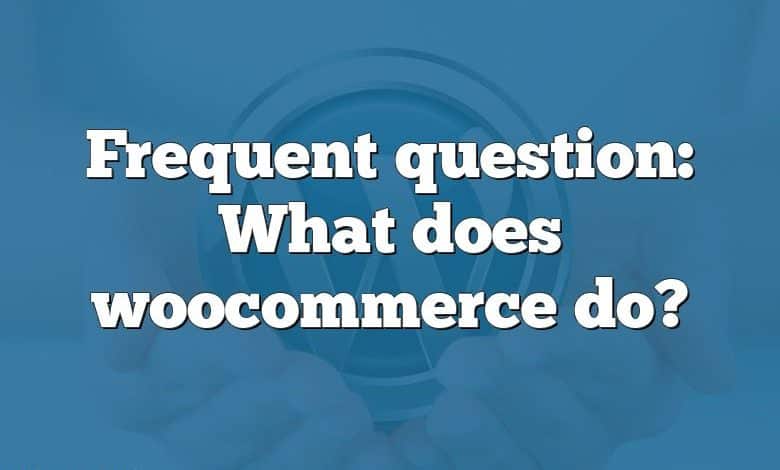 Frequent question: What does woocommerce do?