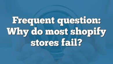 Frequent question: Why do most shopify stores fail?