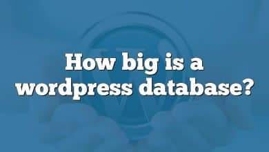 How big is a wordpress database?