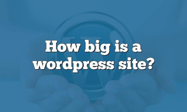 How big is a wordpress site?