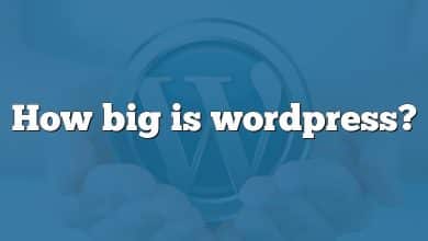 How big is wordpress?