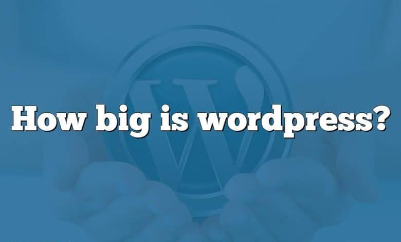 How big is wordpress?