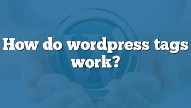 How do wordpress tags work?