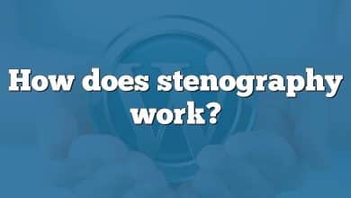 How does stenography work?