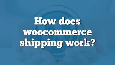 How does woocommerce shipping work?